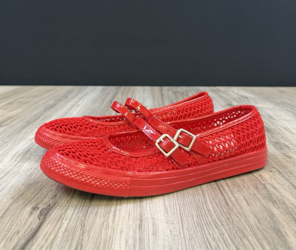 Converse Chuck Taylor All Star Dainty Mary Jane Red Mesh Womens 8.5 A16568C NEW